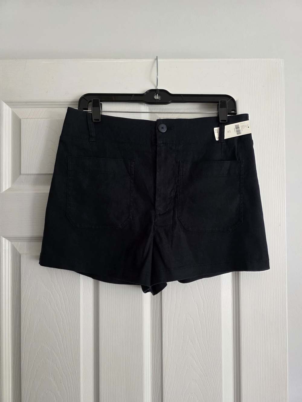 Anthropologie Maeve Colette Linen Stretch High-Rise Shorts size 31 Navy NWT